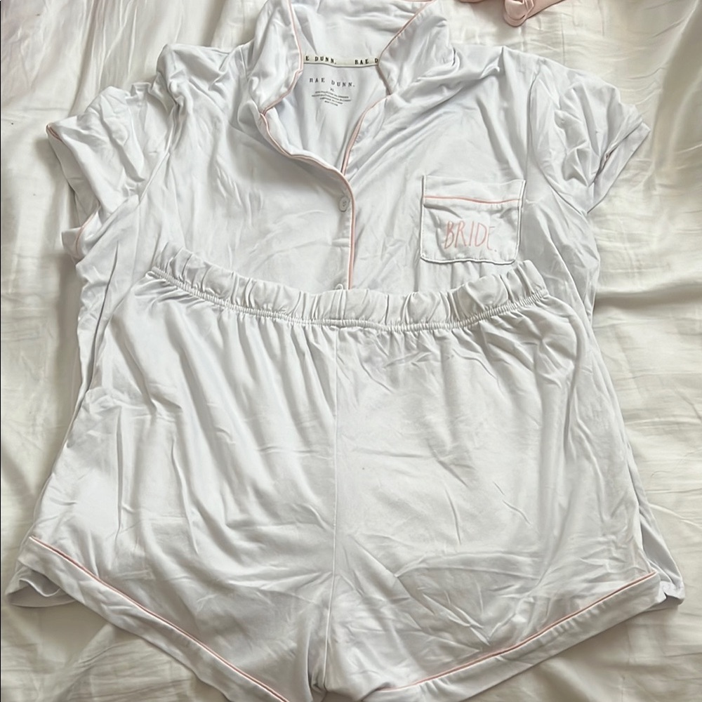 Rae Dunn White Bride Pajama Set